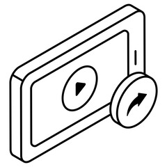 Modern design icon of mobile video trans 