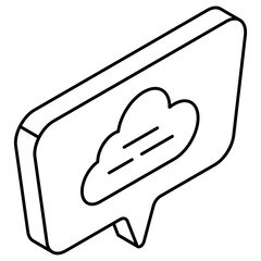 Modern design icon of cloud chatting