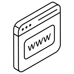 A premium download icon of www