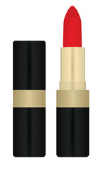 Obraz premium Woman lipstick on white background, vector