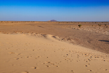 Fototapeta na wymiar Scenic view of North Horr Sand Dune in Marsabit County, Kenya