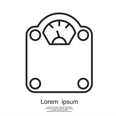Weight scale line icon. linear style sign for mobile concept and web design. Body weight scale outline vector icon. Symbol, logo illustration. Pixel perfect vector graphics