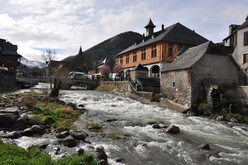 Arreau, a town, commune in France, in the region of Occitanie, in the department of Hautes-Pyrenees,
