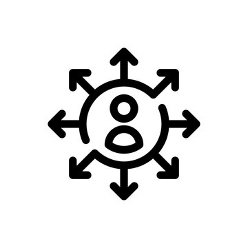 outsorcing line icon