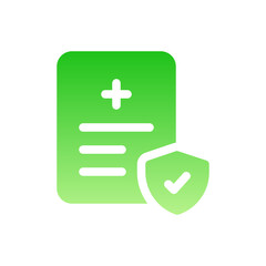 Obraz premium insurance flat gradient icon