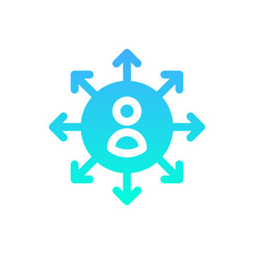 outsorcing flat gradient icon