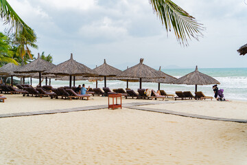 Sea beach. A hotel in Cam Ranh in Vietnam. 