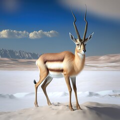 Mongolian gazelle is a rare animal. In the past few years Russia has witnessed o mass migration of these antelopes into the Trans-Baikal region. Generative AI