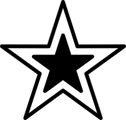 black star thin line icon. Flat star symbol sign simple for web design buttons, mobile apps, interface. Stroke png illustration
