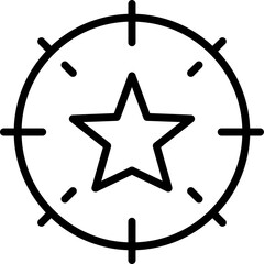 black star thin line icon. Flat star symbol sign simple for web design buttons, mobile apps, interface. Stroke png illustration