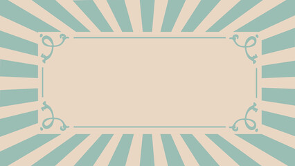 blue and beige vintage background with frame © Lara