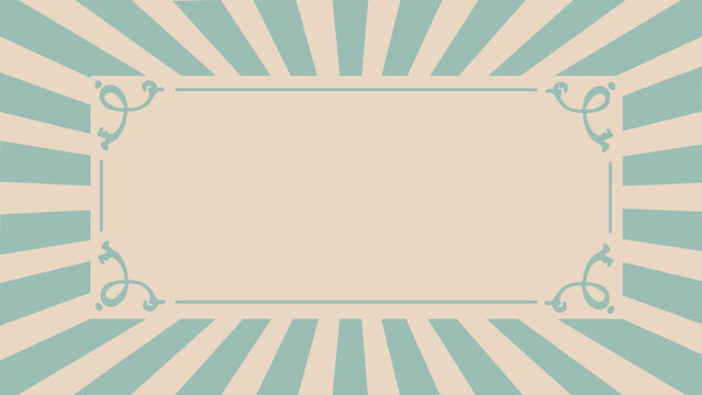 blue and beige vintage background with frame