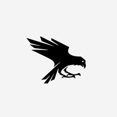 eagle icon on white background