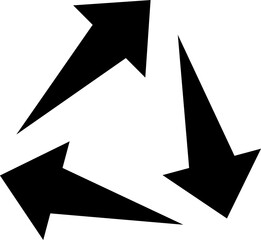 Recycle icon arrow symbol. Recycling cycle sign. Recycled logo, png illustration