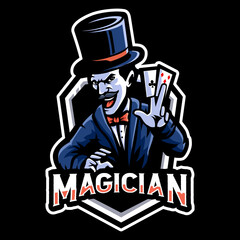 Magician esport mascot logo design © Ilhustrator