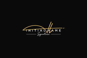 Initial IL signature logo template vector. Hand drawn Calligraphy lettering Vector illustration.