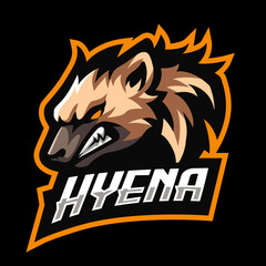 hyena esport gaming mascot logo template © Ilhustrator