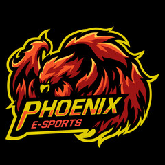 Phoenix esport mascot logo design © Ilhustrator