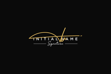 Initial IV signature logo template vector. Hand drawn Calligraphy lettering Vector illustration.