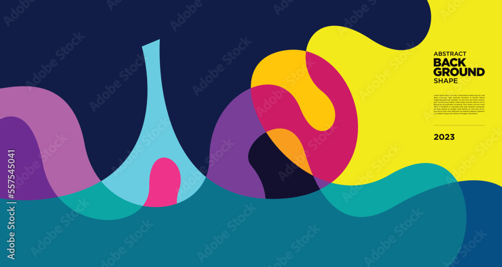 Aufkleber vector colorful abstract geometric fluid background for banner 2023
