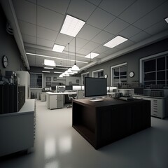 Tech laboratory, office, created with Generative AI technology