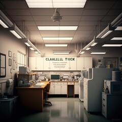 Tech laboratory, office, created with Generative AI technology