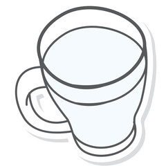 Aesthetic Cute Sticker Self Medication Drinking Water Glass Bullet Journal