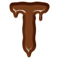 Chocolate Flow Effect Alphabet.