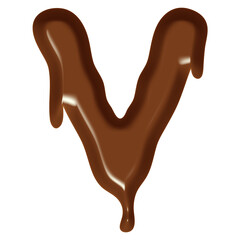 Fototapeta premium Chocolate Flow Effect Alphabet.