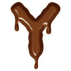 Chocolate Flow Effect Alphabet.