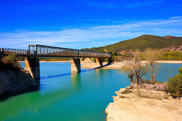 Picturesque bridge and still water