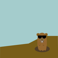 Groundhog Day Marketing with copy space 