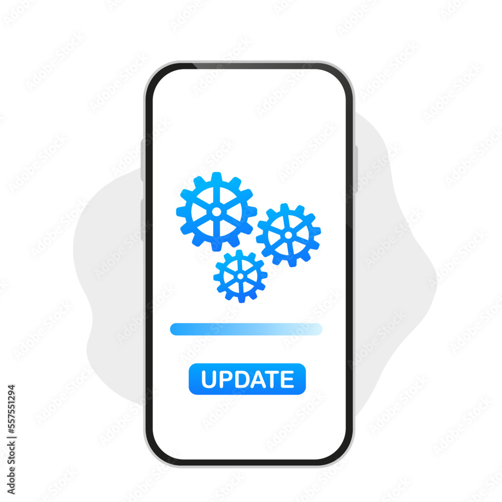 Poster system update. the concept of updating the system software. improvement version software. download o