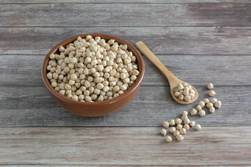 buckwheat in a wooden bowl