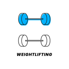 Weight lighting icon muscles body building gym fitness icon sign symbol design vector