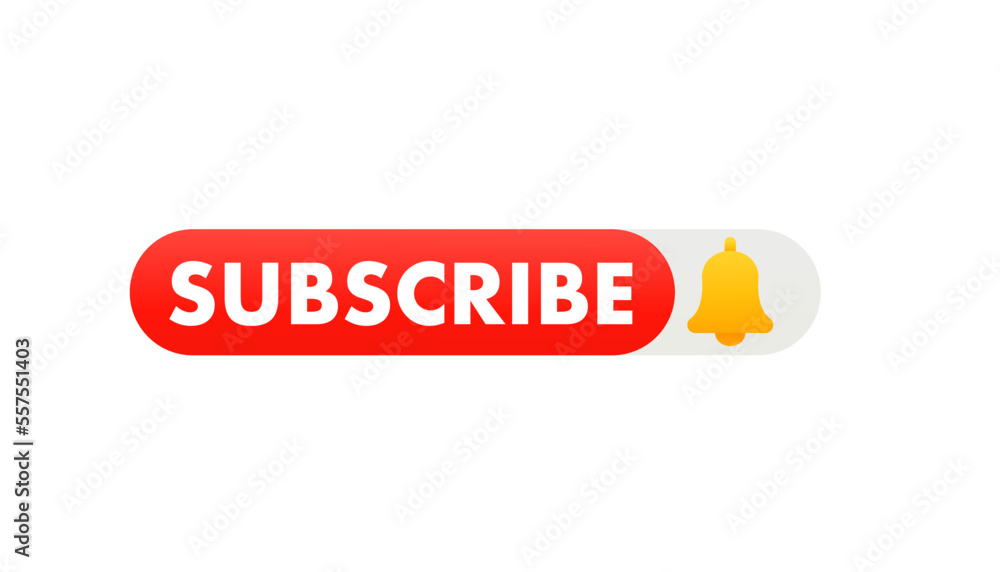 Poster subscription, call button. red subscribe button for channel, blog. background of social networks. ma