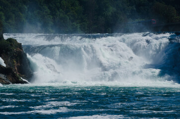 Rhine Falls, Switzerland. Close-up of the falls.