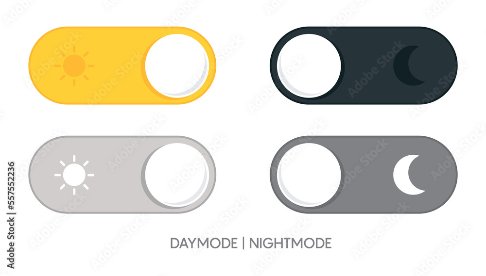 Poster day and night switch interface design. vector for mobile and web. vector 10 eps.