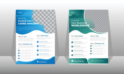 Corporate Business Flyer Design Template Modern Business Flyer Double Sided Flyer Design Brochure Design, Cover Modern Layout, Annual report, Poster, flyer in A4 Size