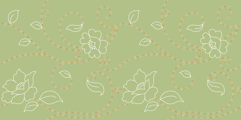 Seamless Gold Foil Design with Background