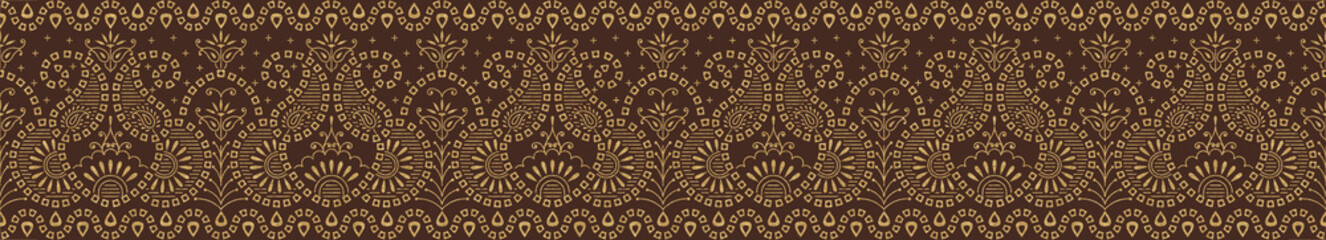 seamless Geometrical Golden Foil Design with background