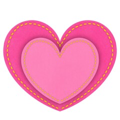 one minimalistic heart on a white background. Love on Valentine's Day	