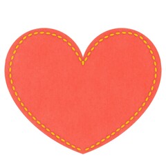 one minimalistic heart on a white background. Love on Valentine's Day	