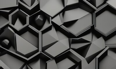 Tech background with geometric shapes textures 3D patterns.	
