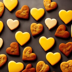 Obraz premium Heart shaped cookies. Perfect for articles on love of food, Valentines Day etc.