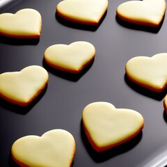Obraz premium Heart shaped cookies. Perfect for articles on love of food, Valentines Day etc.