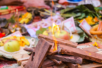 Naklejka na ściany i meble Wood, Fire And Food Nepal Cultural 