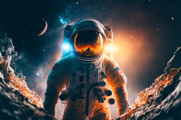 Obraz na płótnie Canvas illustration of an Astronaut in space