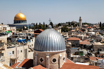 Jerusalem Old City Skyline in Summer