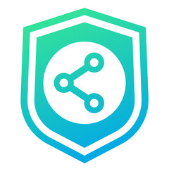 safe sharing icon on white